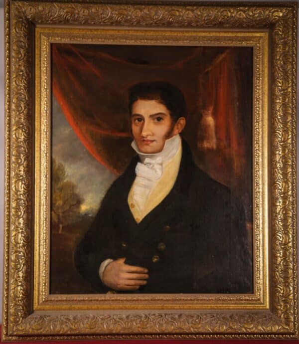 Regency Gentleman Portrait After Sir Thomas Lawrence Regency Gentleman Oil Portrait Antique Art 3