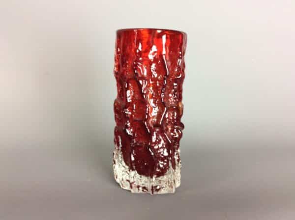 Whitefriars Small Bark Vase by Geoffrey Baxter Geoffrey Baxter Antique Glassware 3