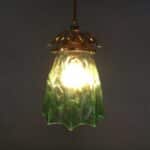 Arts and Crafts Green Glass Pendant Light Arts and Crafts Antique Lighting