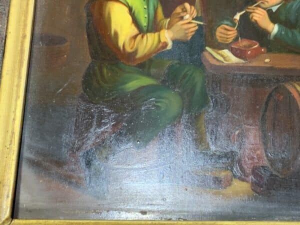 Painting Dutch Masterpiece oil on copper in quality frame - Image 14