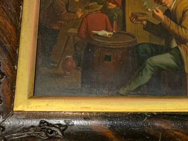 Painting Dutch Masterpiece oil on copper in quality frame - Image 5