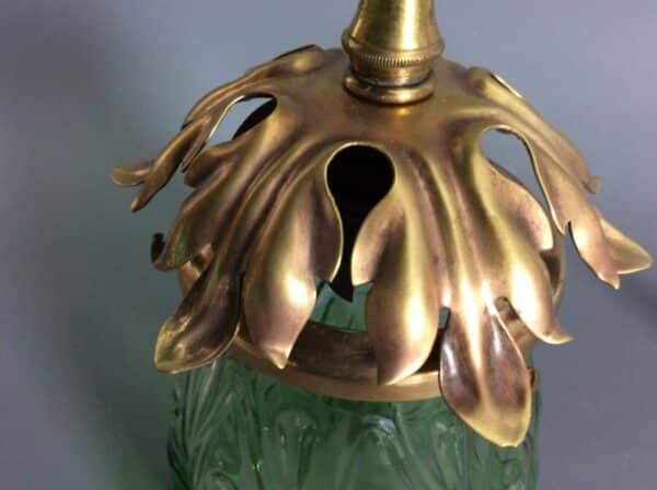 Arts and Crafts Green Glass Pendant Light - Image 7