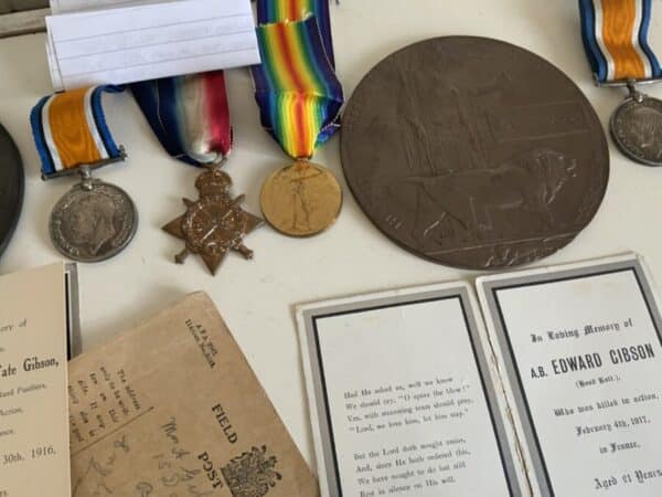 1WW medals Group to two Brothers and Brother in-law Antique Collectibles 7