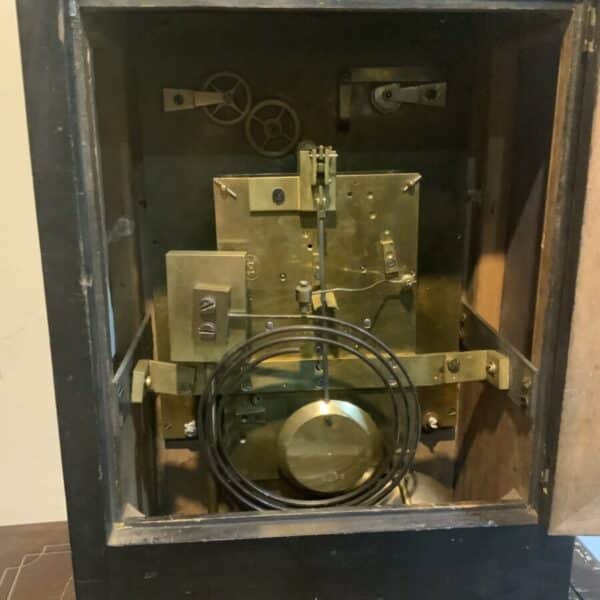 Bracket clock on eight bells ebonized case. Antique Clocks 18