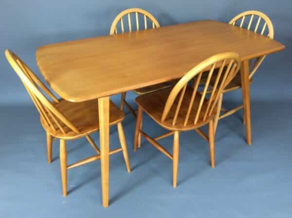 Mid Century Ercol Dining Table and Four Chairs ercol Antique Chairs 3