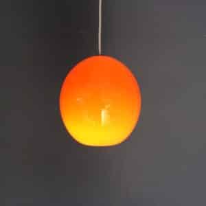 Mid Century Orange Glass Pendant Light Ceiling Light Antique Lighting