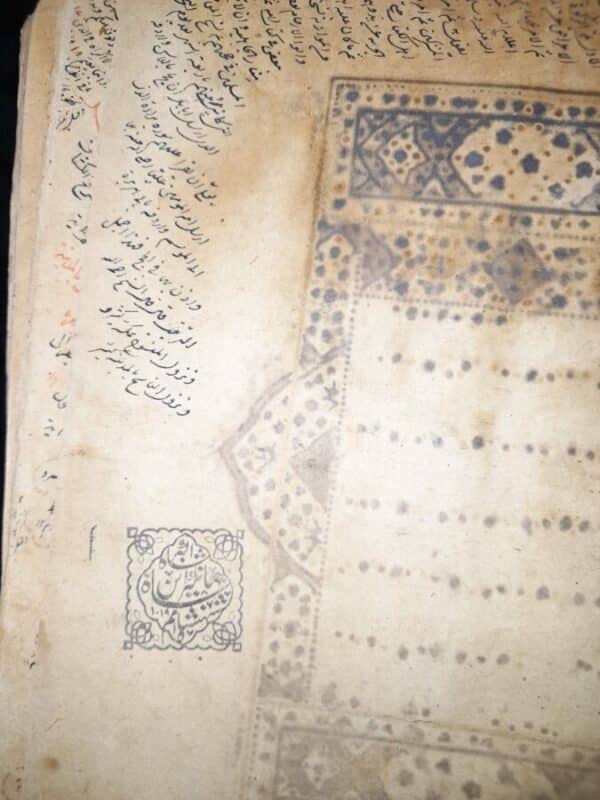 Antique islamic mughal HANDWRITTEN Quran manuscript 17th C - Image 12