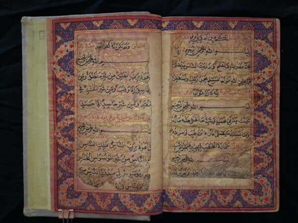 Antique islamic Mughal HANDWRITTEN Quran Manuscript 18th C - Image 7