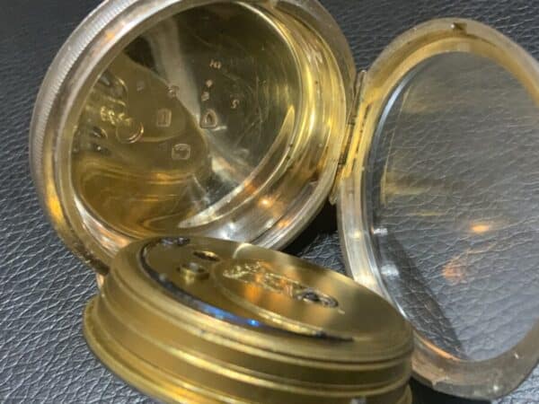 Pocket watch silver cased Coventry maker Adam Burgess - Image 3