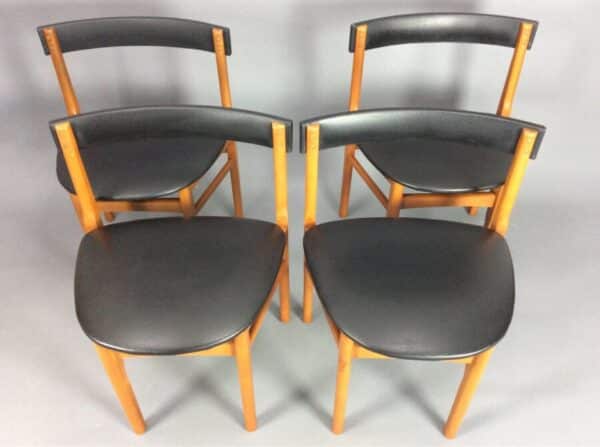 Set of Four Mid Century Dining Chairs dining chairs Antique Chairs 4