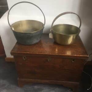 Brass Georgian jam pans pair Antique Metals