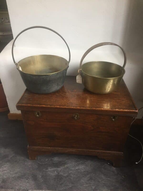 Brass Georgian jam pans pair Antique Metals 3