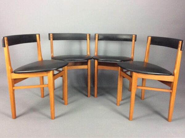 Set of Four Mid Century Dining Chairs dining chairs Antique Chairs 6