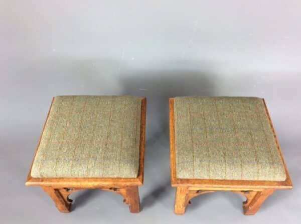 Pair of Gothic Revival Stools gothic revival Antique Furniture 6