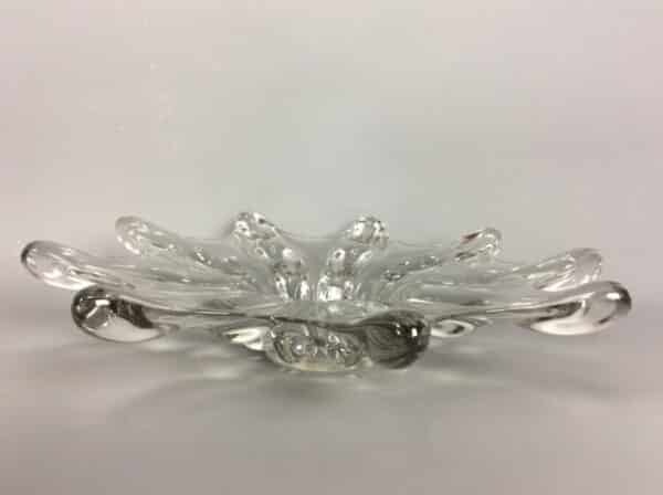 Mid Century Large French Art Glass Splash Bowl French Art Glass Antique Glassware 7