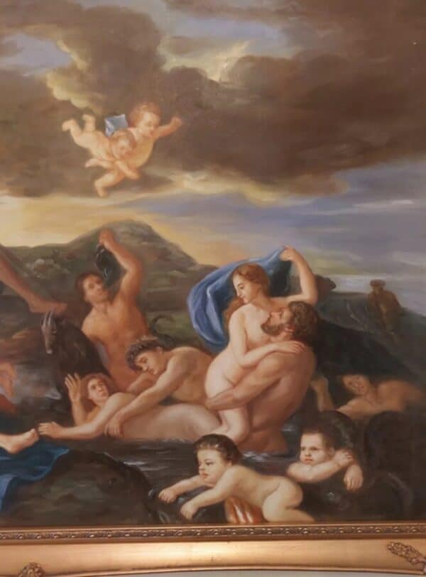 Oil Painting Mythological Oil Paintings Lovers Acis & Galetea Antique Art 4