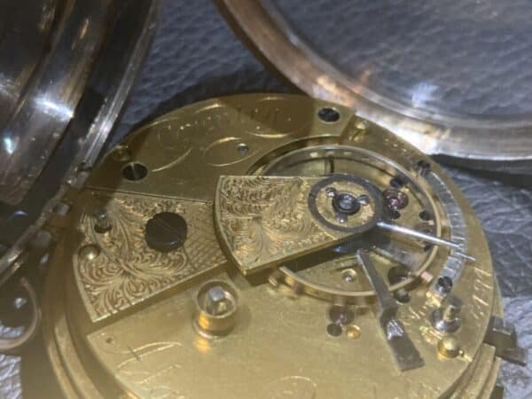Pocket watch silver cased Coventry maker Adam Burgess - Image 7