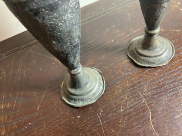 Persian Silver Pair of ornate Vases - Image 7