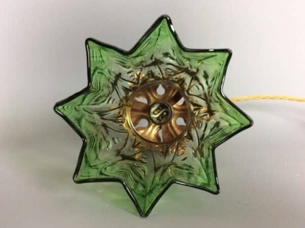 Arts and Crafts Green Glass Pendant Light - Image 6