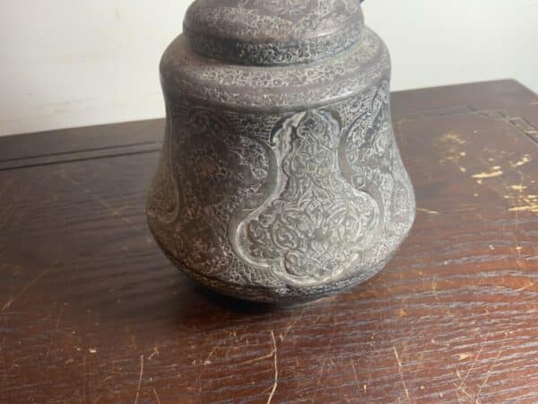 Persian Silver Ewer stunning work - Image 9