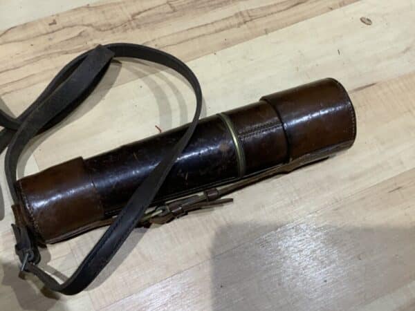 Victorian Leather cased and bound sectional Telescope Antique Nautical 4