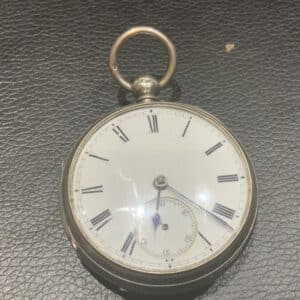 Coventry made Silver Cased open faced man’s pocket watch Antique Jewellery