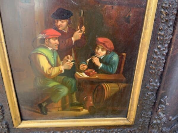 Painting Dutch Masterpiece oil on copper in quality frame Antique Art 12