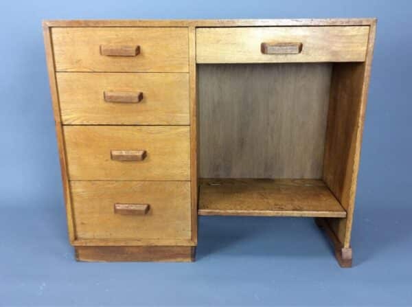 Cotswold School Oak Writing Desk - Image 2