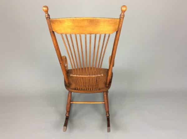 Early 20th Century American Oak Rocking Chair American Oak Rocking Chair Antique Chairs 8