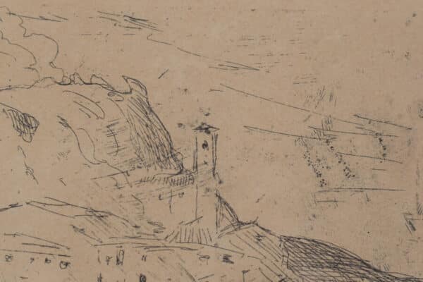Joaquin Mir Trinxet - Fishing Village - Etching, 1929 - Image 4
