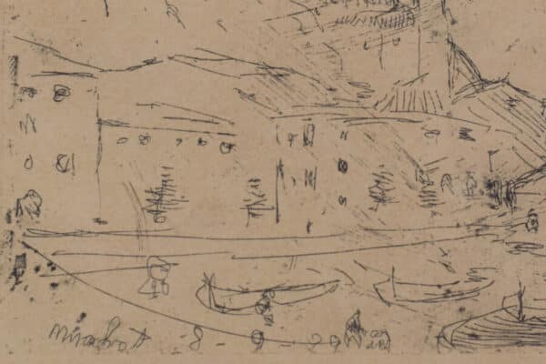 Joaquin Mir Trinxet - Fishing Village - Etching, 1929 - Image 5