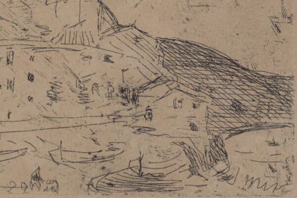 Joaquin Mir Trinxet - Fishing Village - Etching, 1929 - Image 6