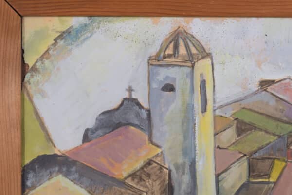 Cubist Watercolour of a Spanish Village - Image 3