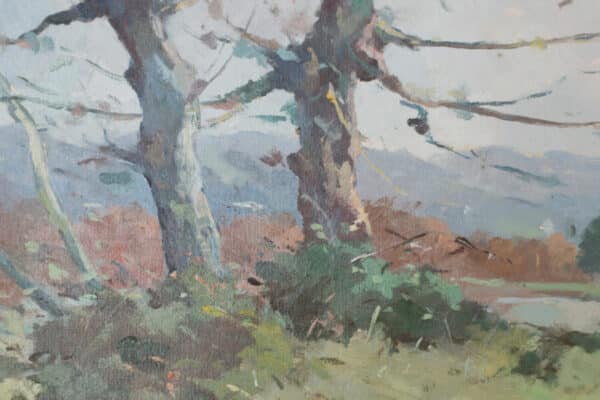 Landscape with Trees and Mountains fine art Antique Art 5