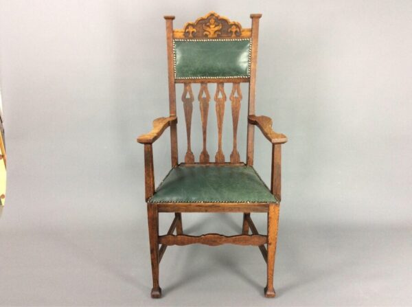 Arts and Crafts Armchair Arts and Crafts Antique Chairs 6