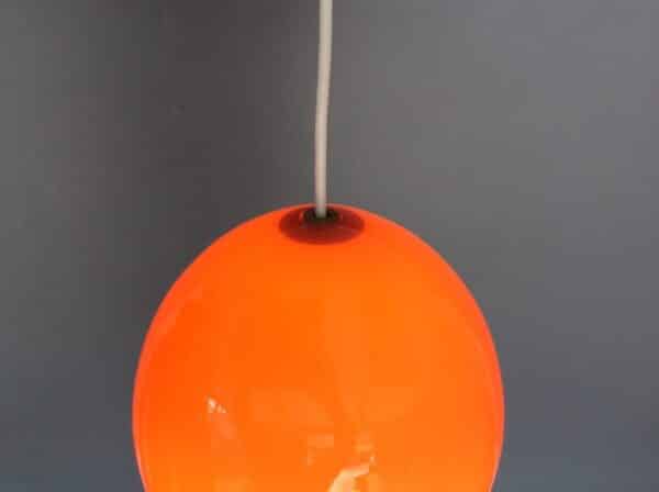 Mid Century Orange Glass Pendant Light Ceiling Light Antique Lighting 7