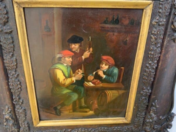 Painting Dutch Masterpiece oil on copper in quality frame - Image 9