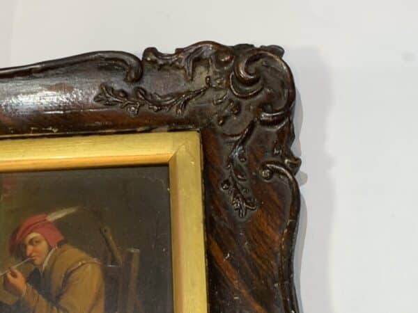 Painting Dutch Masterpiece oil on copper in quality frame Antique Art 12