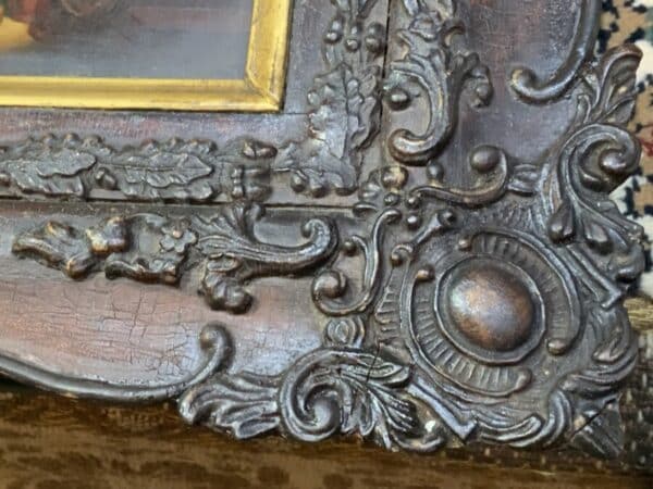 Painting Dutch Masterpiece oil on copper in quality frame Antique Art 18