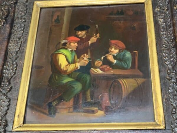 Painting Dutch Masterpiece oil on copper in quality frame Antique Art 22