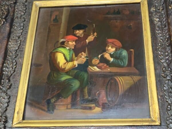 Painting Dutch Masterpiece oil on copper in quality frame - Image 20