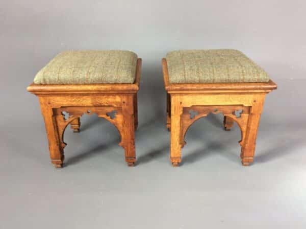 Pair of Gothic Revival Stools - Image 2