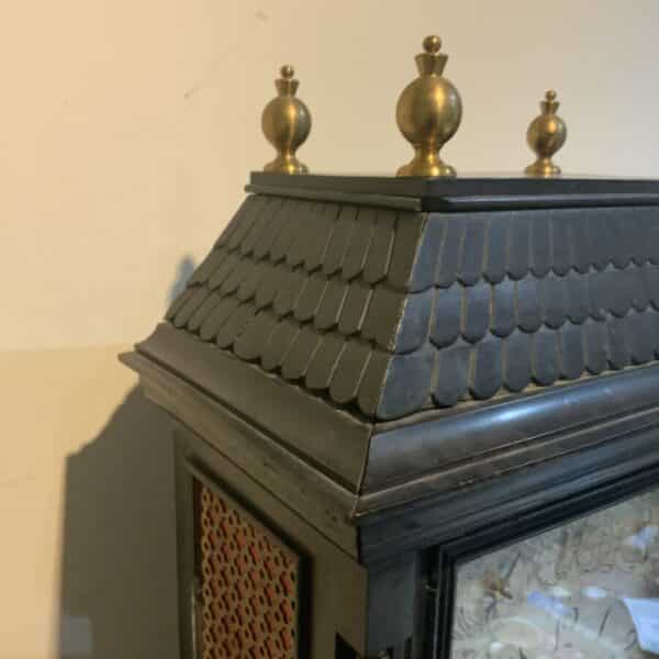Bracket clock on eight bells ebonized case. - Image 11