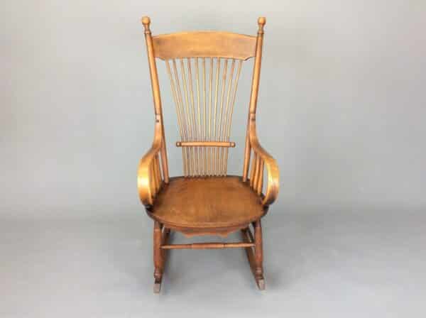 Early 20th Century American Oak Rocking Chair - Image 2