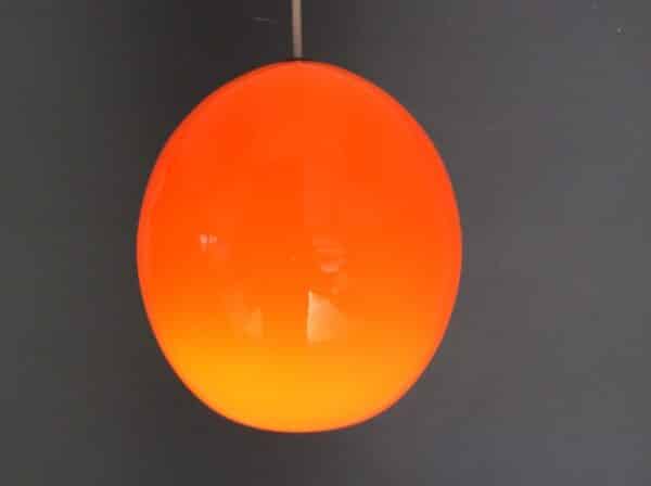 Mid Century Orange Glass Pendant Light Ceiling Light Antique Lighting 5