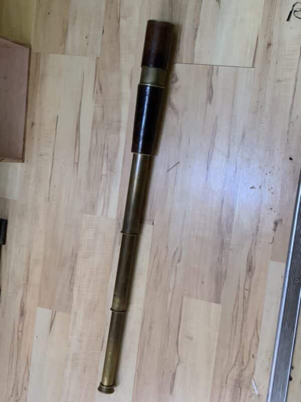 Victorian Leather cased and bound sectional Telescope - Image 5