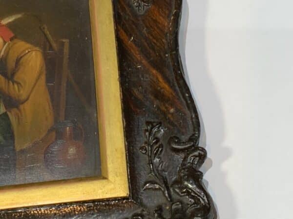 Painting Dutch Masterpiece oil on copper in quality frame Antique Art 11