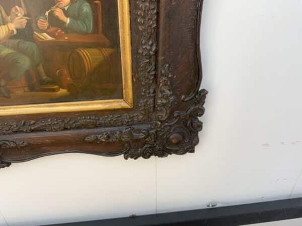Painting Dutch Masterpiece oil on copper in quality frame Antique Art 9
