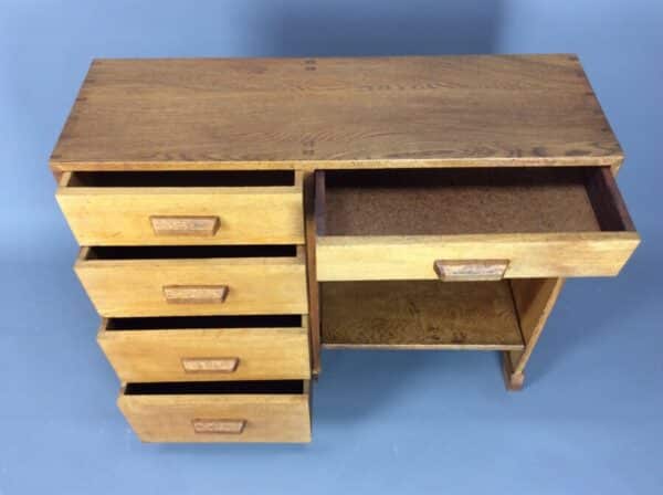 Cotswold School Oak Writing Desk - Image 4
