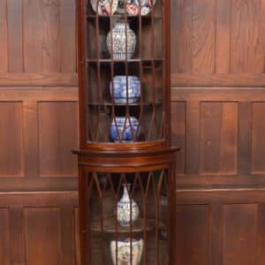 Edwardian Bow Front Corner Cabinet SAI2583 Antique Cabinets